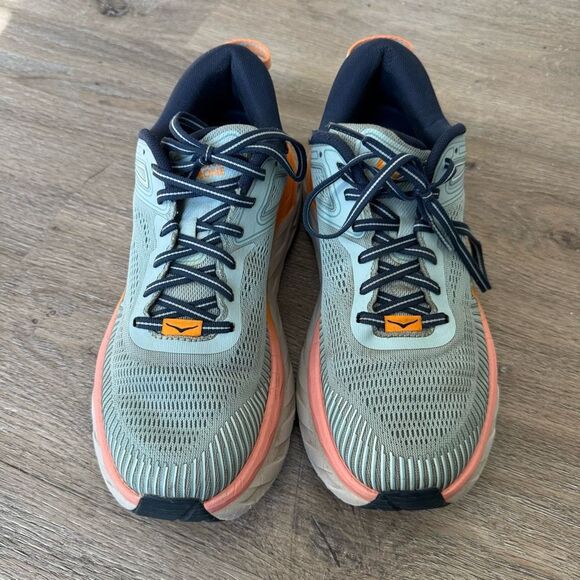 HOKA bondi 7 blue sneakers sz 9 womens - Picture 3 of 7